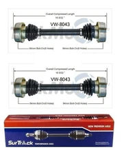 For VW Beetle Squareback Fastback 1969-79 2 Rear CV Axle Shafts SurTrack Set