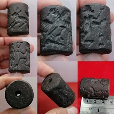 Roman ancient bird deer jasper stine intaglio seal bead
