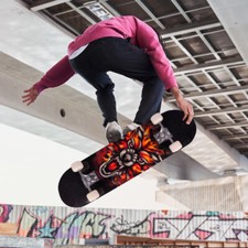 MalPlay Skateboard Deck Holzboard Doppelseiti...