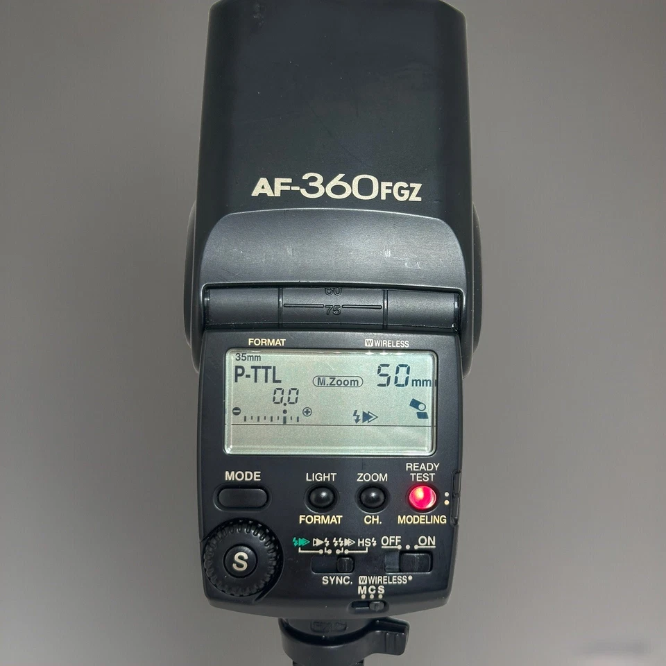 Pentax AF 360FGZ Shoe Mount Flash for Pentax Good Condition TESTED - Image 2 of 4