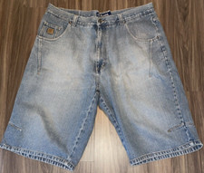 Karl Kani Jean Shorts Mens Size 40 Blue Denim Jorts Baggy Hip Hop Y2K