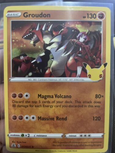 Groudon 017/025 - Celebrations - Holo Pokemon Card - Near Mint (NM) - Picture 1 of 2