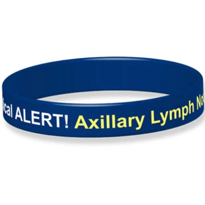 THE ID BAND COMPANY Pulsera médica de silicona ganglios linfáticos axilares