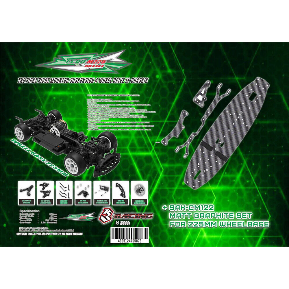 3Racing 1/10 Cero Sport Mini Wheelbase 225mm 4WD Touring Car 3Racing 1/10 Cero Sport Mini Wheelbase 225mm 4WD Touring Car