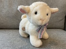 Vtg Eden Toys 7.5 Musical WindUp Sheep Lamb Stuffed Plush Rare Small World Song