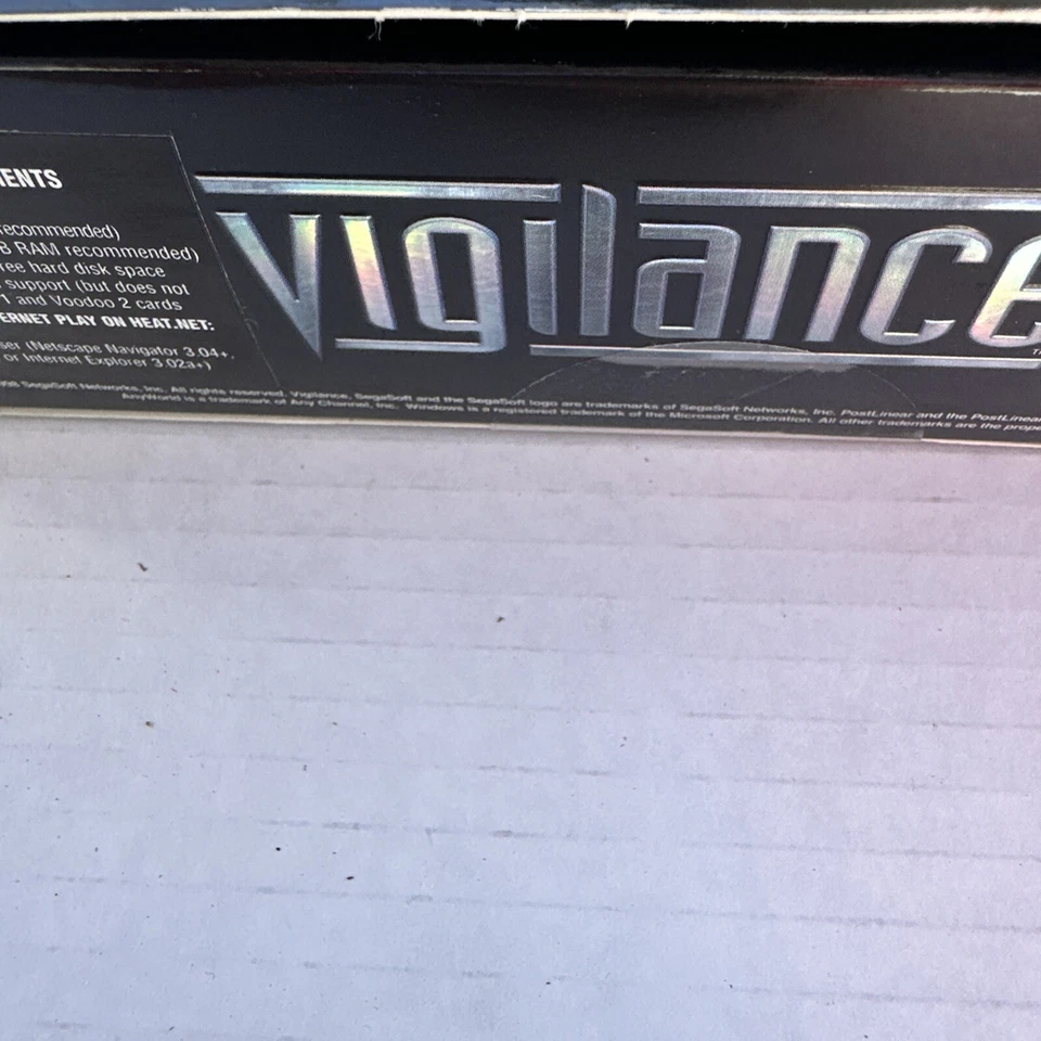 SEALED Vigilance (PC-CD, 1998) for Windows 95/98 Complete Big Box New Sealed NIB - Image 2 of 4
