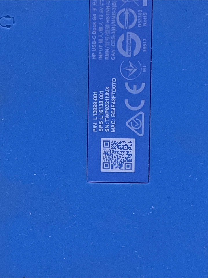 HP USB-C Dock G4 Docking Station, USB 3.0 Dual DisPlay Port Hub HDMI + PS - Image 4 of 4