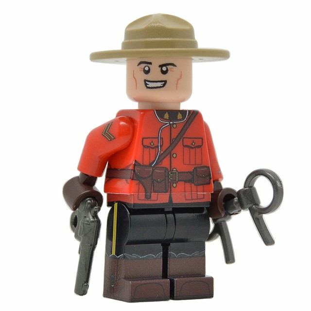 Lego Custom CANADIAN MOUNTIE Full Body Printing NEW United Bricks