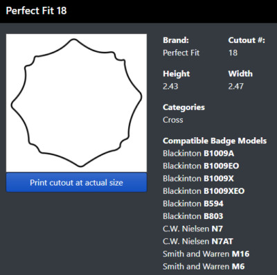PERFECT FIT STYLE 110 Bifold Wallet w/ Single ID CUTOUT CROSS B1009A B594 N7 M16