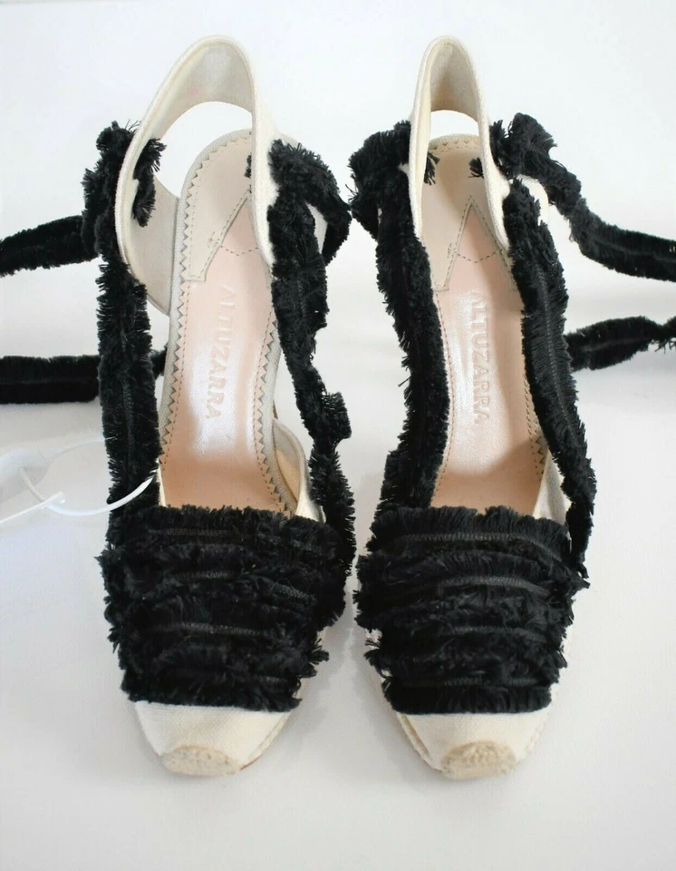 Nuevo ALTUZARRA Zapatos de Alpargata con Cordones LONA D'ORSAY ENVOLVENTES EUR-36 US-5.5/6 Foto 2 de 4