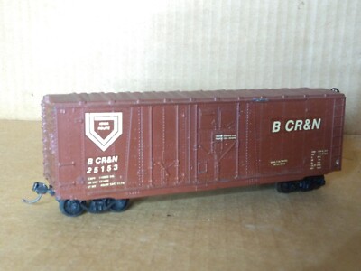 S18 HO TRAIN Scale TRAIN B CR&N custom 25153 box car knucklers brown dble dr