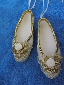gold ballerina slippers