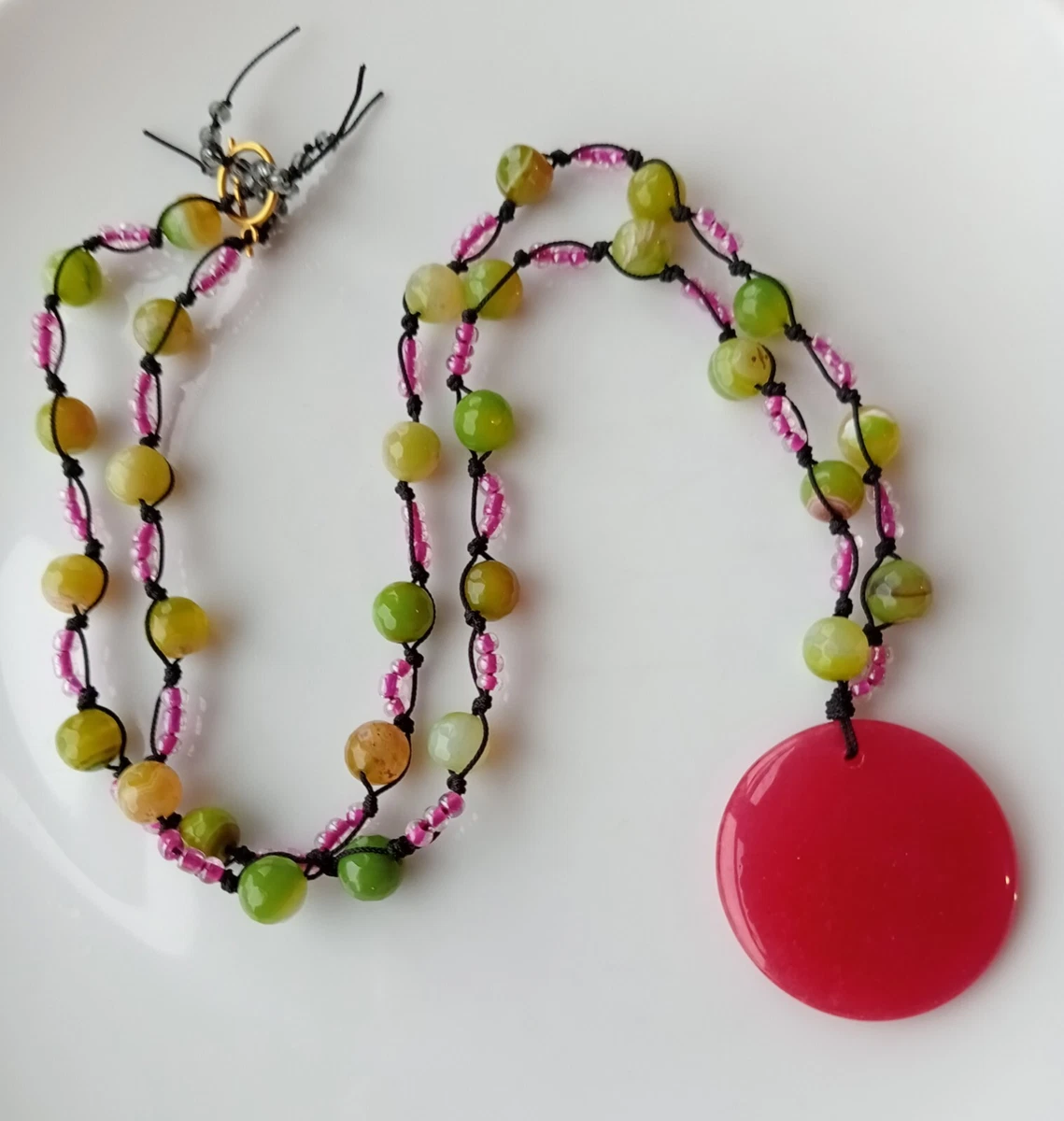 Pink and green agate sale