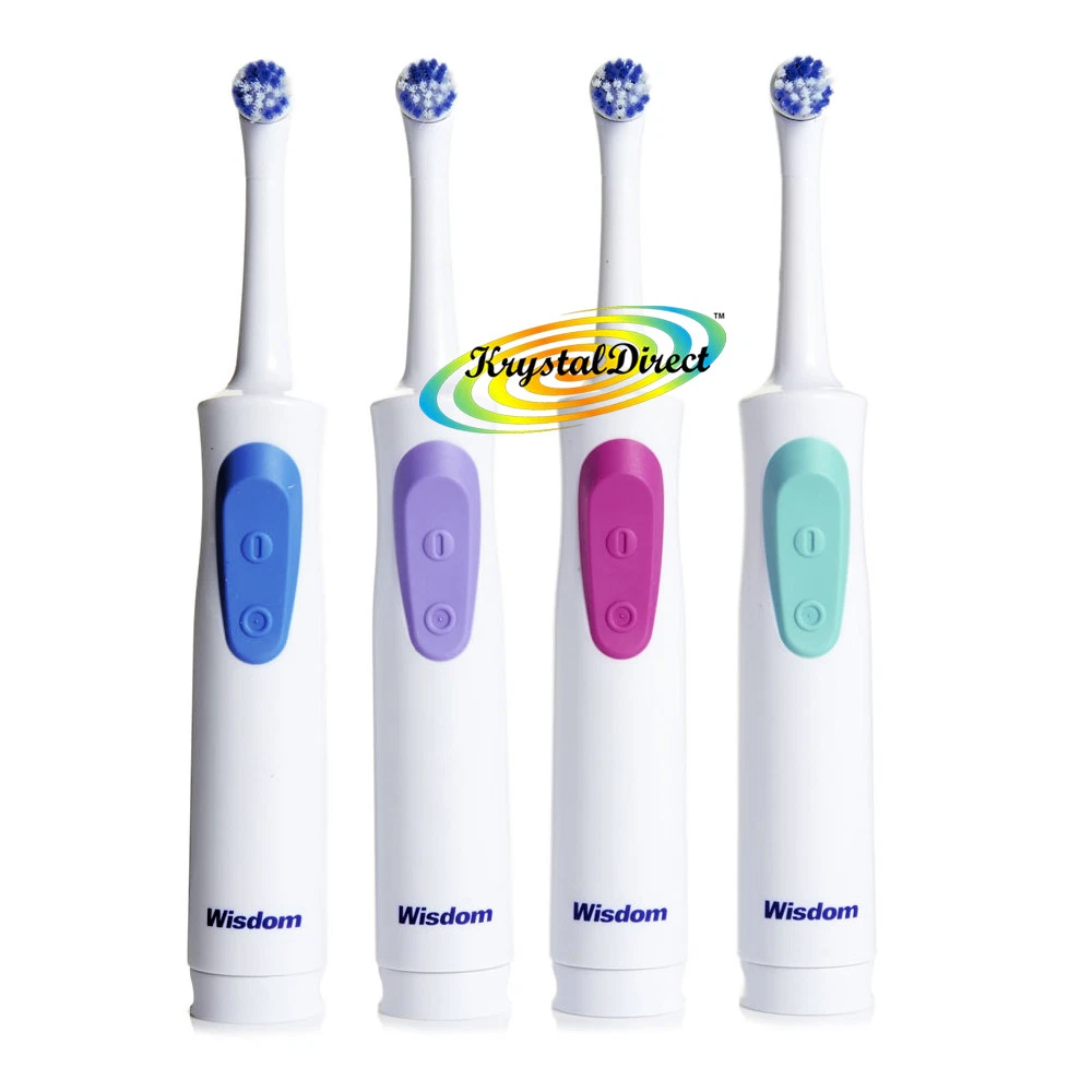 3x Wisdom Spin Brush Whitening Battery Electric Adult Toothbrush Oral Care