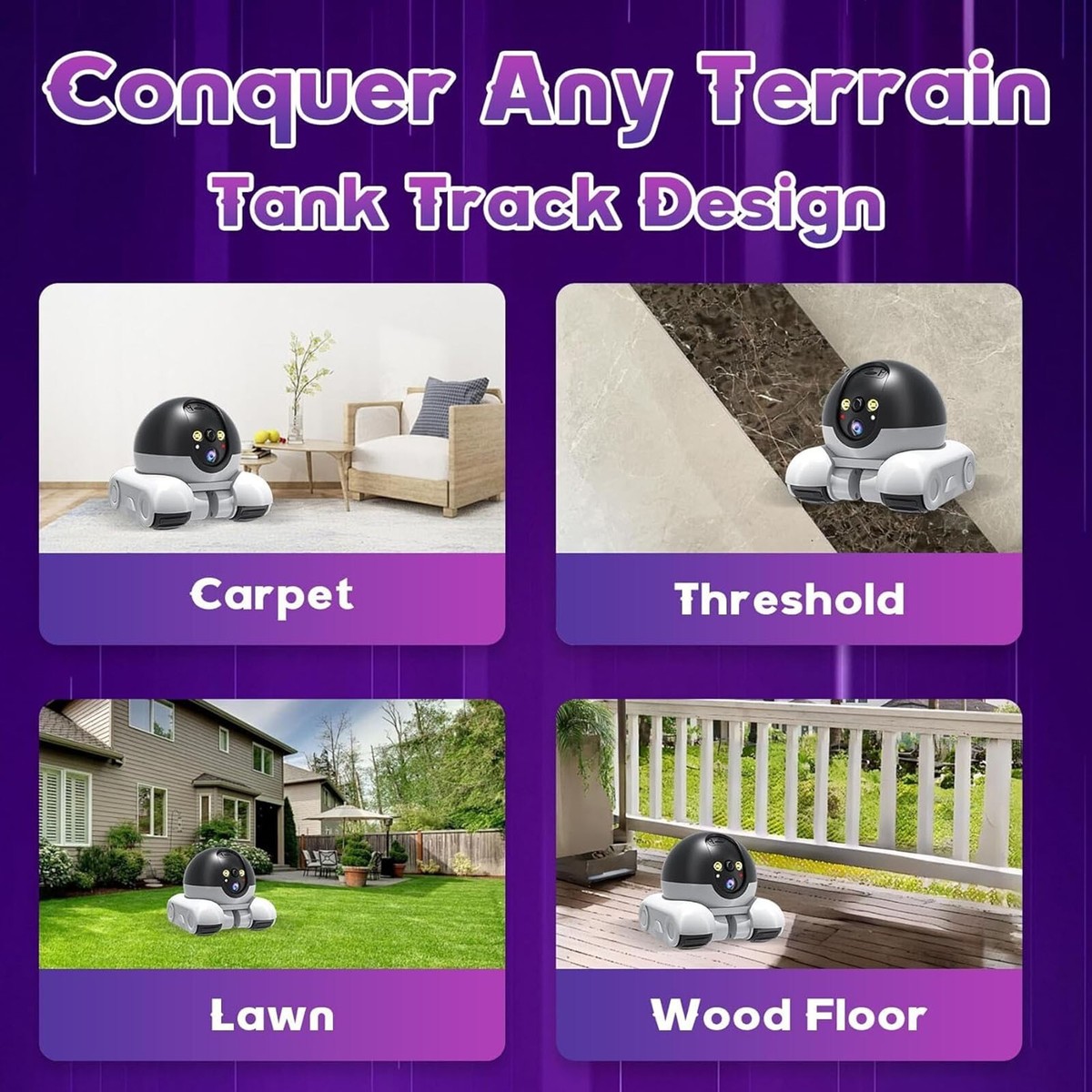 Blinky Bot Pro AI Robot Camera - 360° Movable Indoor Security Cam With Pet Tracking