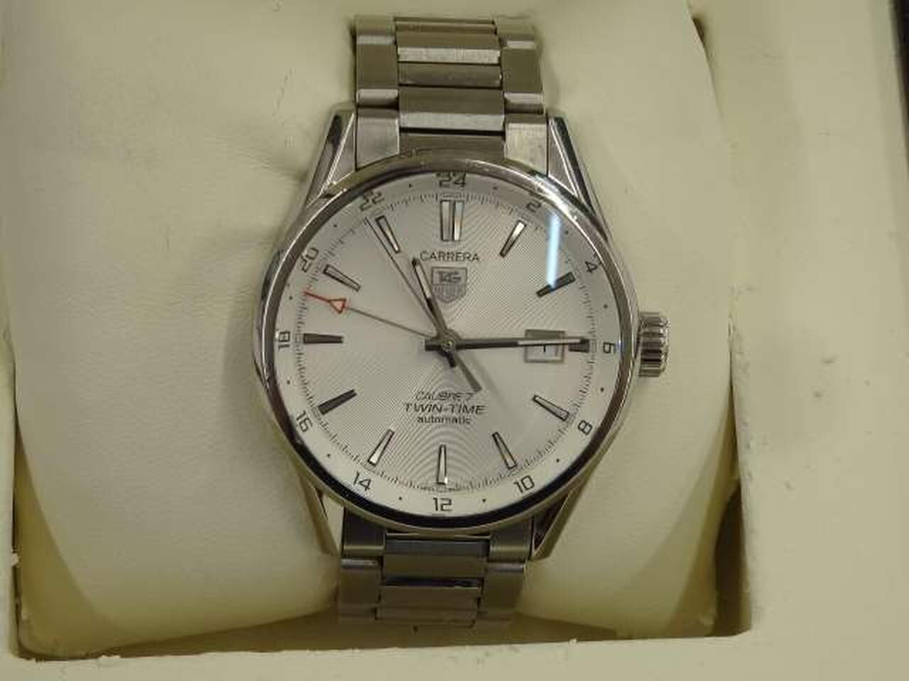 Tag Heuer Carrera Calibre7 Twin-Time Vintage Date Men's Watch Used