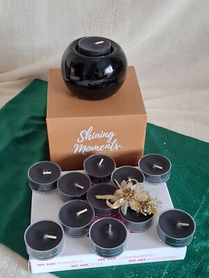 PartyLite Teelichthalter Tranquil Orb + Teelichter Feige, neu OVP RAR