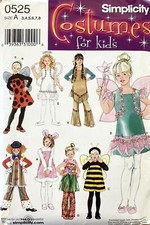 Simplicity Costumes for Kids Girls Various 0525 Size 3-8 Uncut