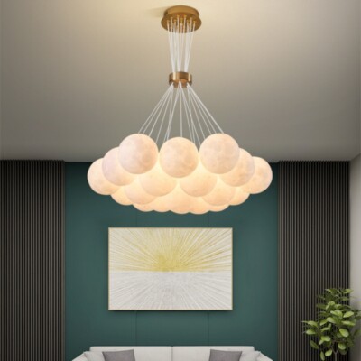 Kitchen Pendant Light Hotel Chandelier Lighting Ceiling Light 3D Moon Shade Lamp