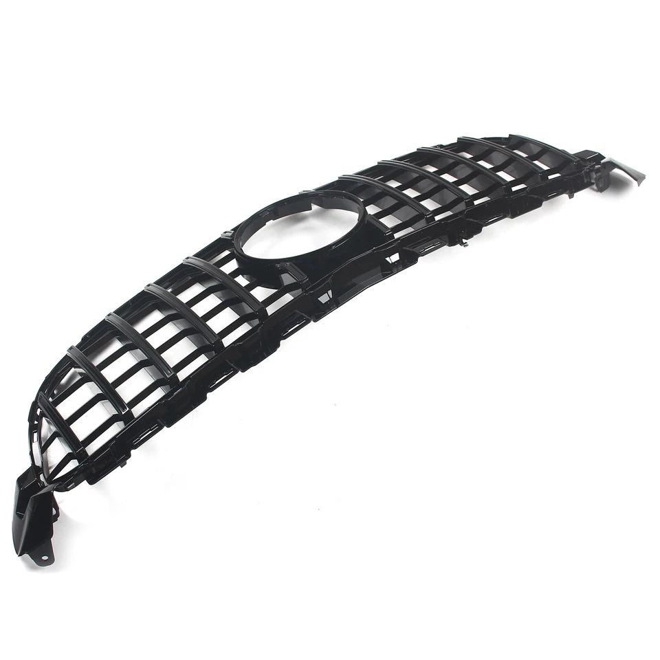 Grelha frontal estilo GTR preta para 2015-2018 Mercedes W205 Classe C C C250 C300 - Imagem 2 de 4