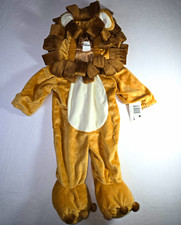 Lion Hooded Plush Jumpsuit Costume Complete Outfit 6-12 Months NEW With Tags