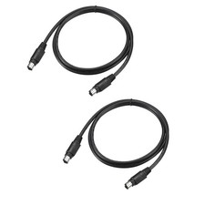 2Pcs 6P 3.28 Feet PS/2 Extension Cable Male to Male for Mouse Keyboard