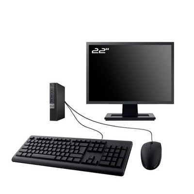PC Dell Optiplex 3040 Micro Bildschirm 22 '' Intel G4400T RAM 8Go SSD 960Go W11