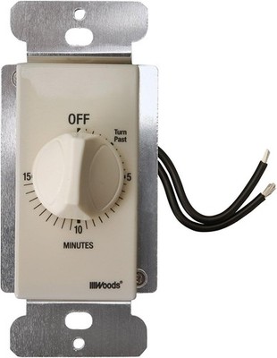 Southwire Woods In-Wall Spring Wound Timer - Automatic Timer Switch - Energy