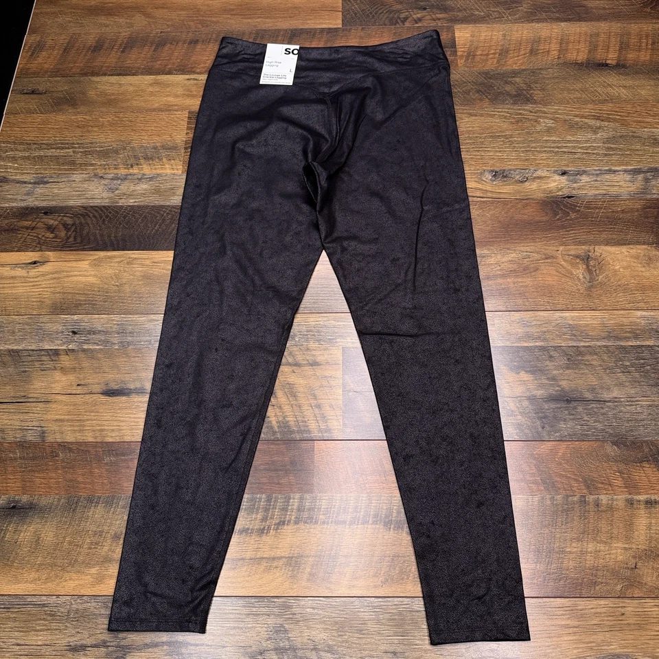 Legging So High Rise Mujer Grande Negro Lounge Life Crackle Elástico Nuevo Foto 3 de 4