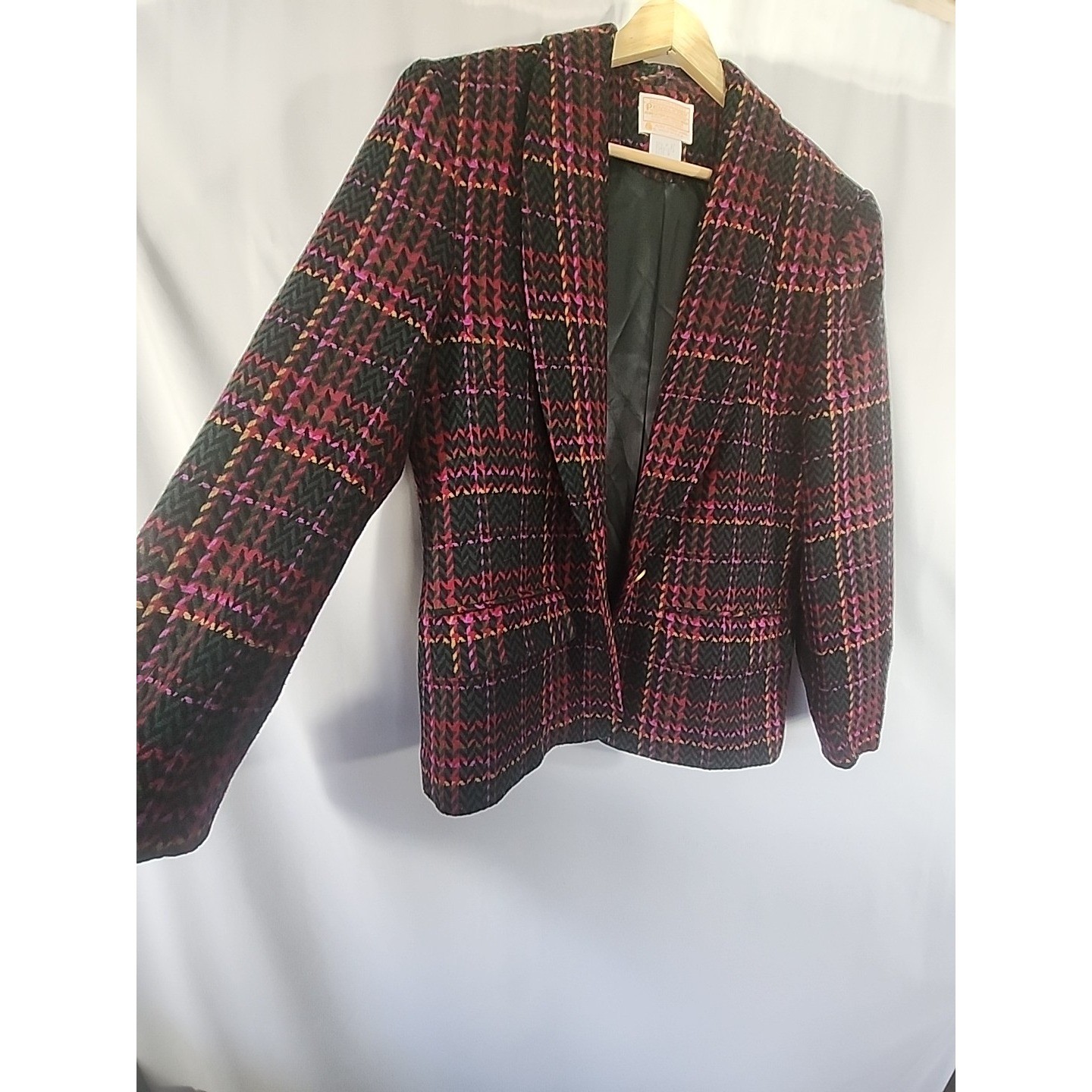 Pendleton Virgin Wool Multicolor Plaid Blazer Jac… - image 3