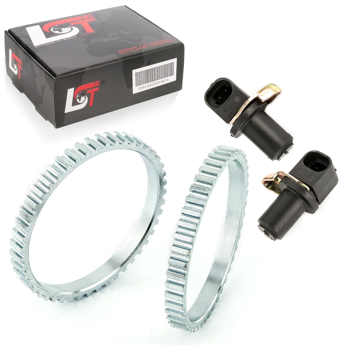 2x ABS Sensor and ABS Ring Set Front Axle 47 Teeth for DAEWOO NUBIRA