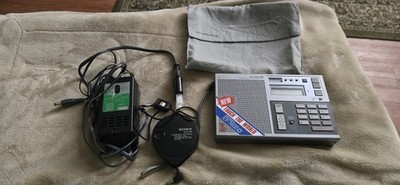 Sony ICF-7600D Portable HF Shortwave PLL Receiver w/ AC Adapter Antenna