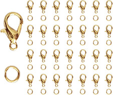 600Pcs Lobster Claw Clasp and Jump Rings Set Gold Jewelry Making Supplies Kit