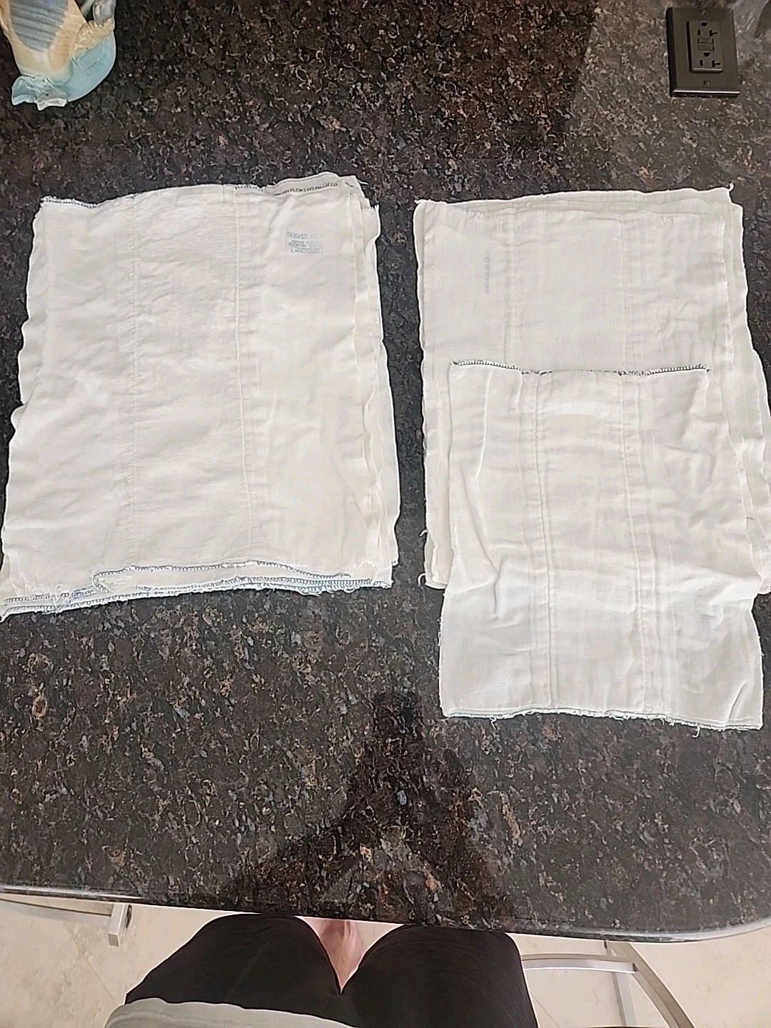 LOT-10 DIAPERS COTTON VINTAGE 1960s PREFOLD 100% NEW OLD STOCK