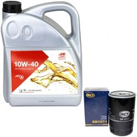 MotoröL Set 10W-40 5 Liter + ÖLfilter SM 107/1 FüR Mercedes 190 124 W201 S124
