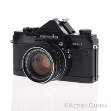 Minolta SR1 SR-1 Black 35mm Camera w/ 55mm f1.8 Lens EXC