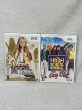 Wii Game Bundle Lot Of 2 (Hannah Montana, High School Musical W/Mini Poster)