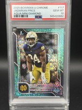 Topps 2025 Bowman U Chrome Jadarian Price #117 Aqua Mini Diamond PSA 10 /325