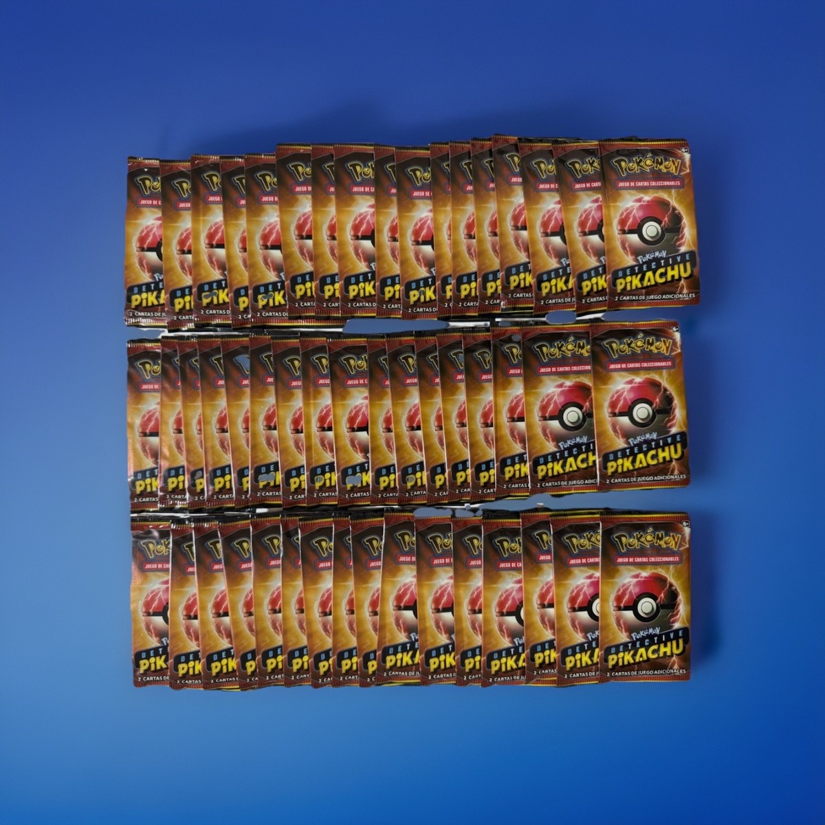 RARE 2019 Lot of 55 Pokemon Detective Pikachu 2 Card Packs Spanish Spain  Version