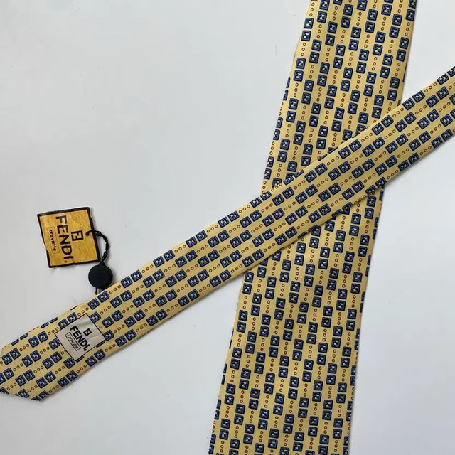 Fendi FF Monogram Silk Necktie Luxury Accessory