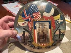 Antique WW-1 Military Soldiers Photo- Celluloid On 9 Inch Tin Frame -Nice Shape