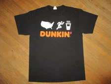 AMERICA RUNS ON DUNKIN T SHIRT Coffee DONUTS Brewing A Better Day Adult MEDIUM