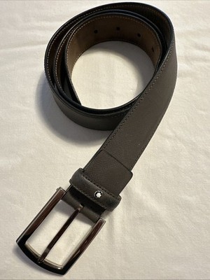 Mont Blanc grauer Echtledergürtel. Größe 38
