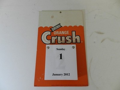 VINTAGE ADVERTISING CALENDAR- VINTAGE ORANGE CRUSH SODA CALENDAR- VINTAGE DINER