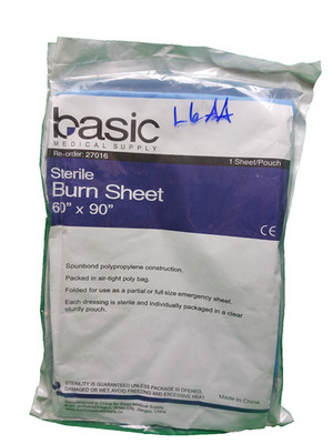 Basic Medical Supply Burn Sheet 60 x 90 Date on Package Feb 2023