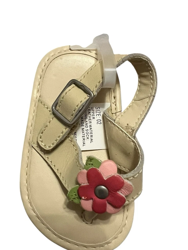 NUEVO CON ETIQUETAS Sandalias Gymboree Súper Vacaciones Florales Zapatos para Cuna Bebé Niña Infante Talla 2 Foto 2 de 4