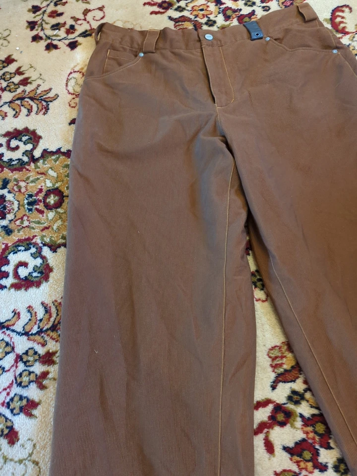 Salomon Ski Pants Mens XL 36x33? Corduroy Lined Snowboard Brown 98209 Waterproof - Image 4 of 4