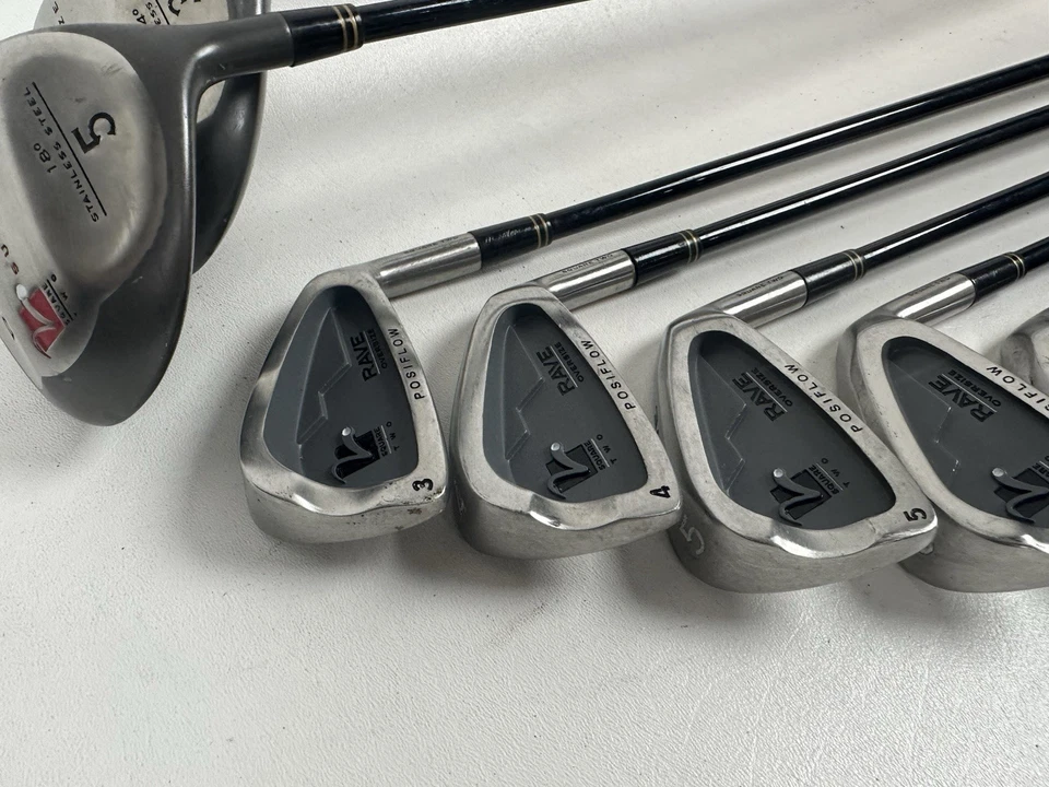 Juego de palos de golf Square Two Rave Posiflo 3 y 5 maderas 3-PW Senior Flex grafito diestro Foto 3 de 4