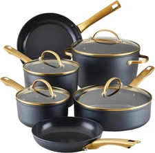 Forged Induction Ceramic Nonstick Pots and Pans Set with Lids and Kitchen Cookin