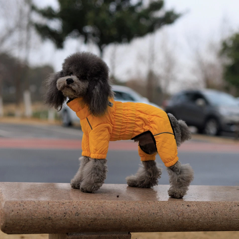 Dog Winter Coat Windproof Waterproof Reflective Warm Dog Clothing  4 Legs Covere - Image 4 of 4